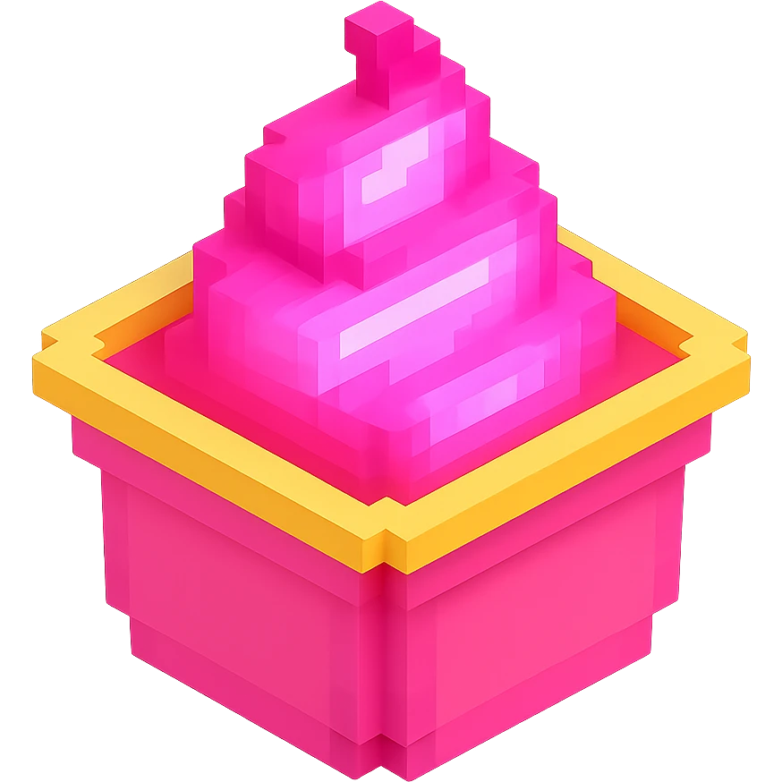 сделай соус из фастфуда розовый светящийся, no background  emoji