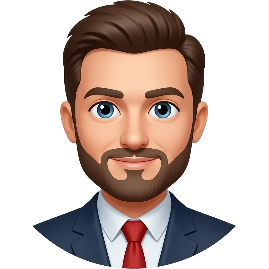 man with round border emoji