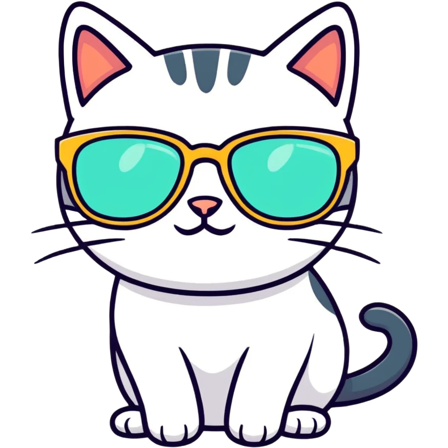 Cat with sunglasses emoji