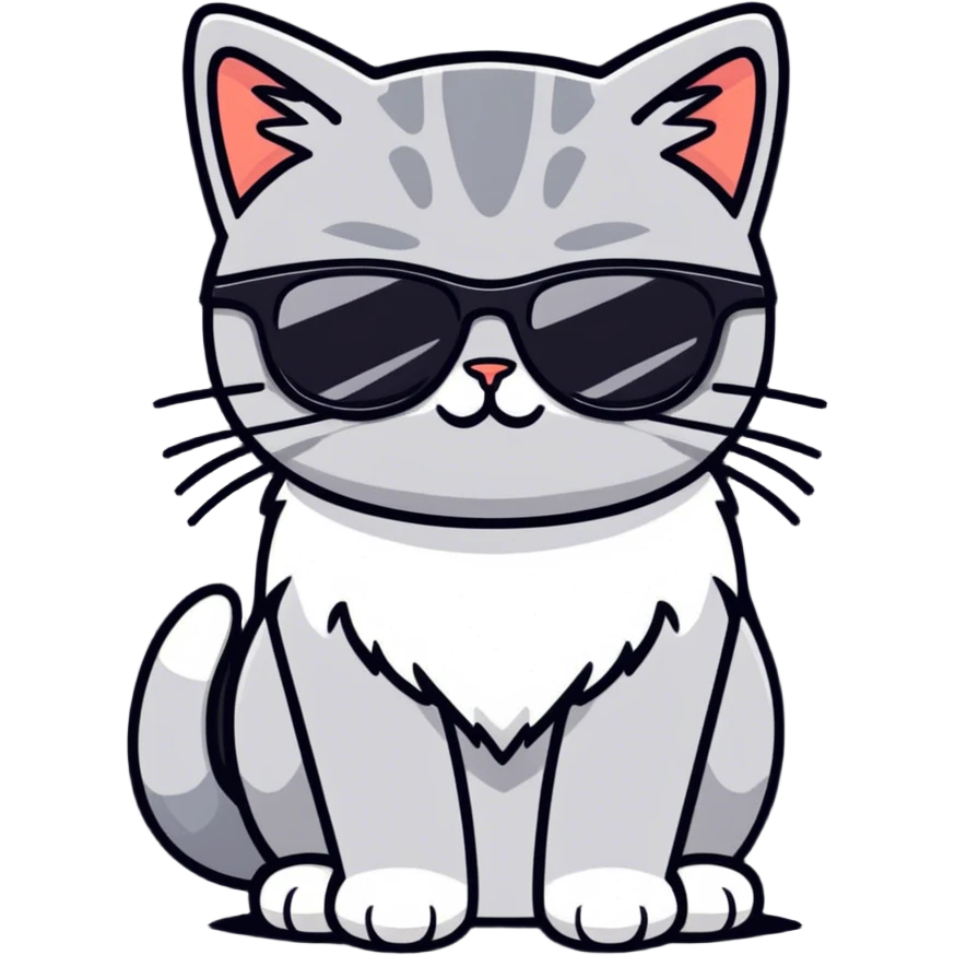 Cat with sunglasses emoji