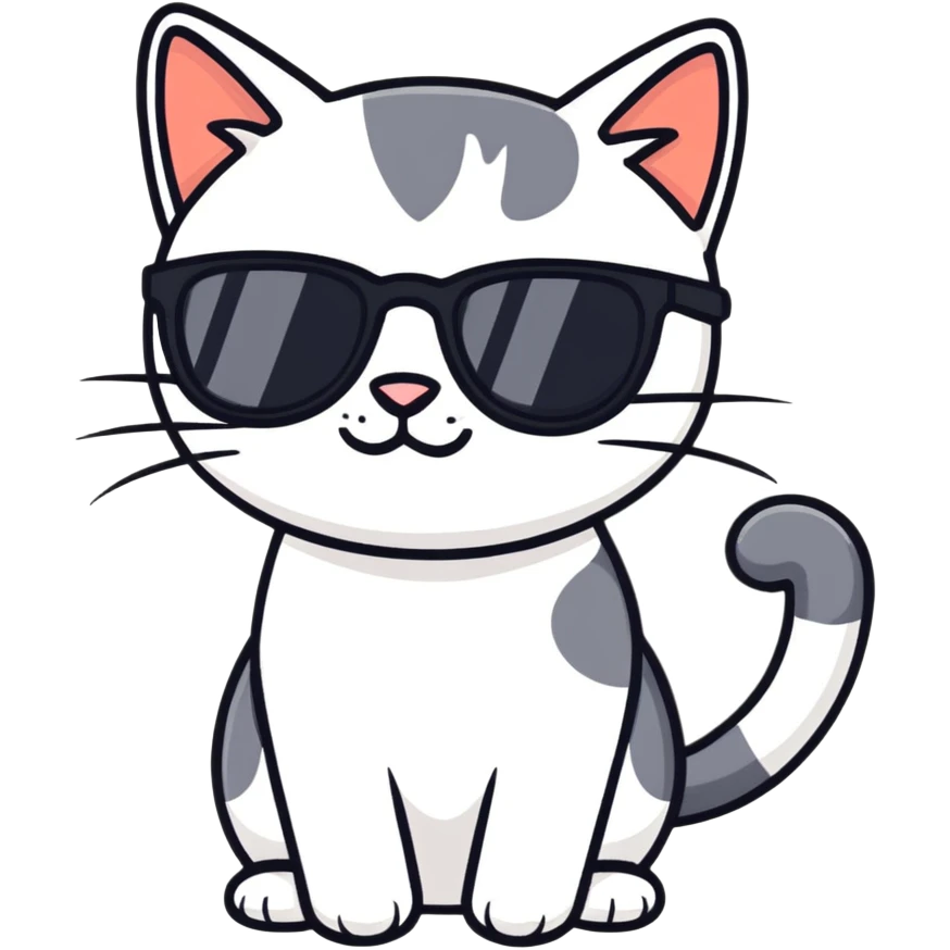 Cat with sunglasses emoji