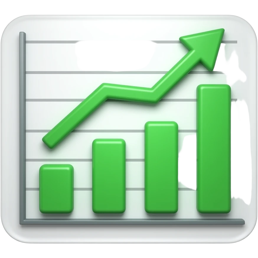 green graph indicating development emoji