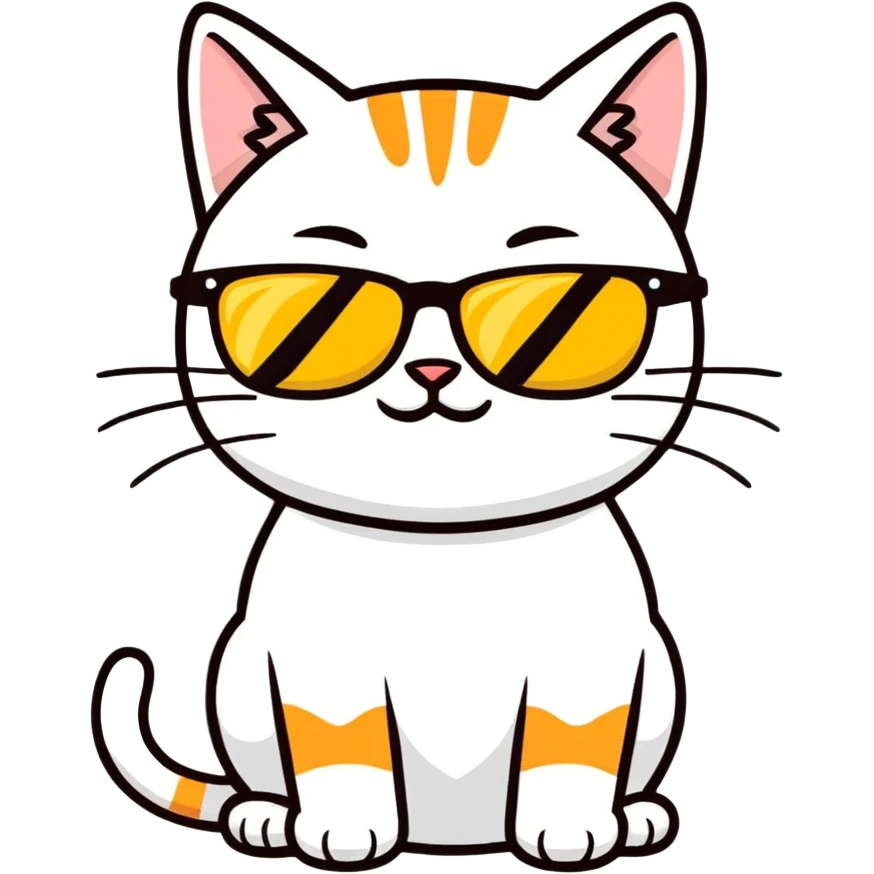 Cat with sunglasses emoji