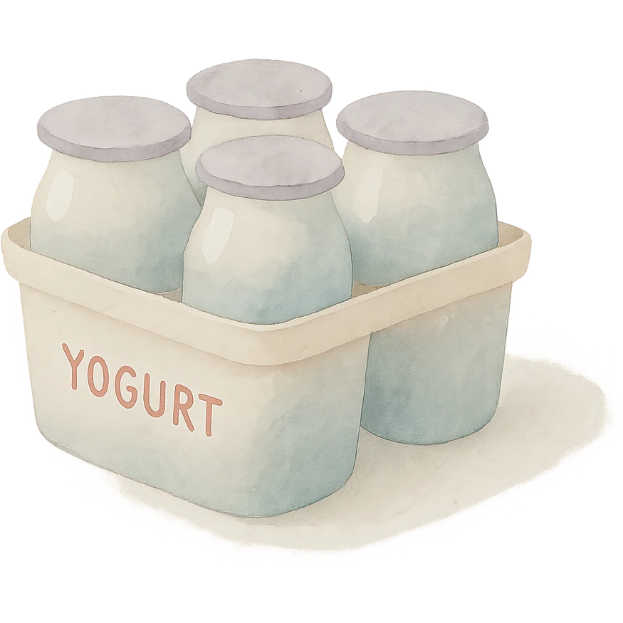 a pack of 6 yogurht emoji
