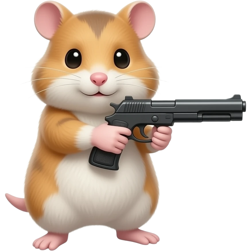 hamster with gun emoji