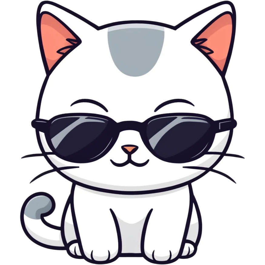 Cat with sunglasses emoji