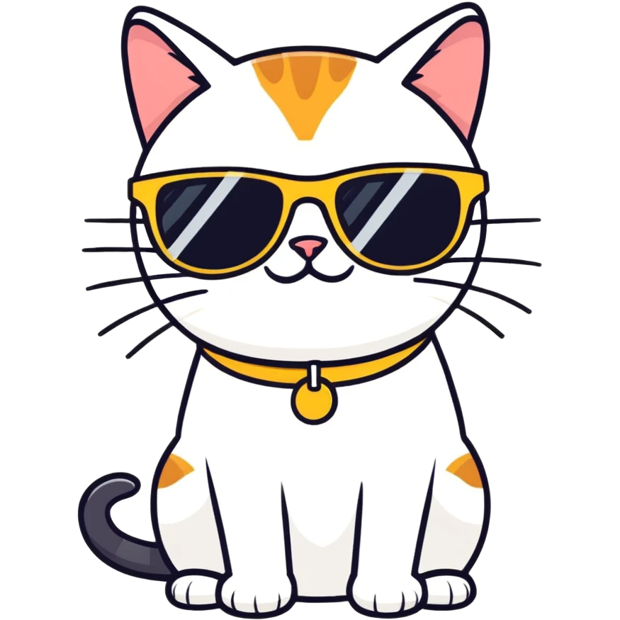 Cat with sunglasses emoji
