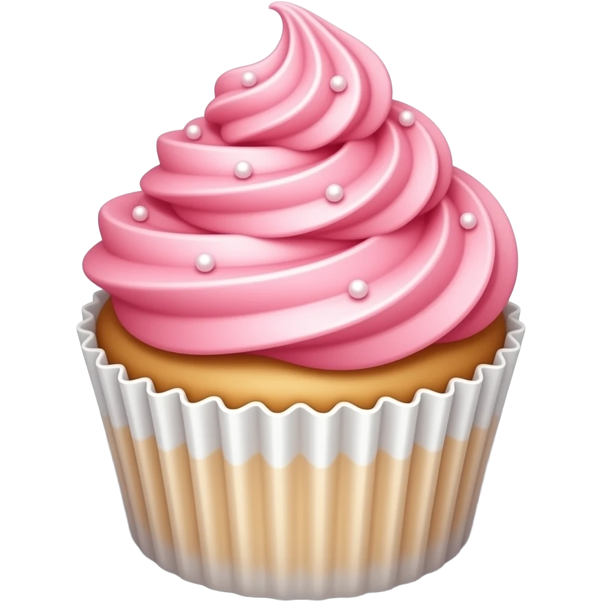 Cupcake with pink icing emoji