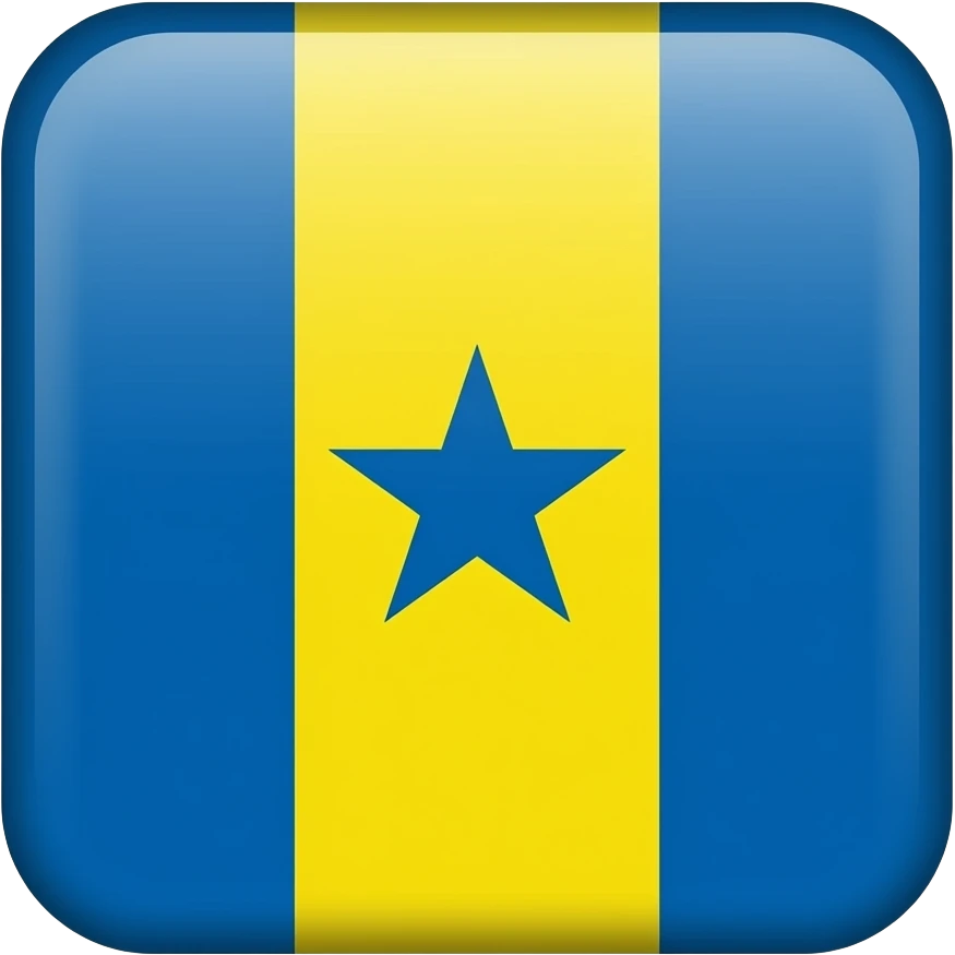 Flag emoji that is vertical bicolor (blue and yellow) and a blue star in the yellow part emoji