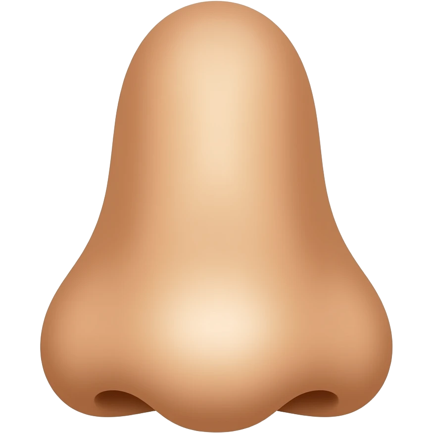A small nose with clearly visible nostrils emoji