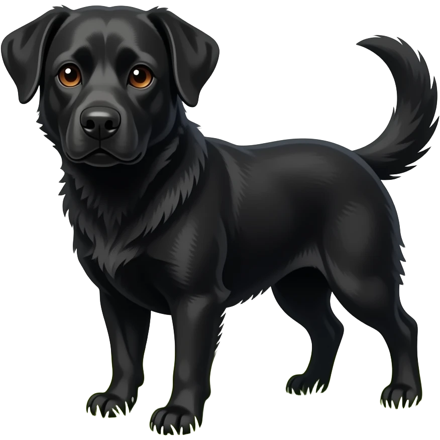 black dog emoji