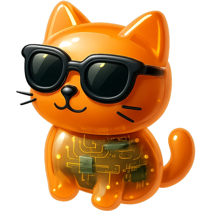Cat wearing sunglasses emoji