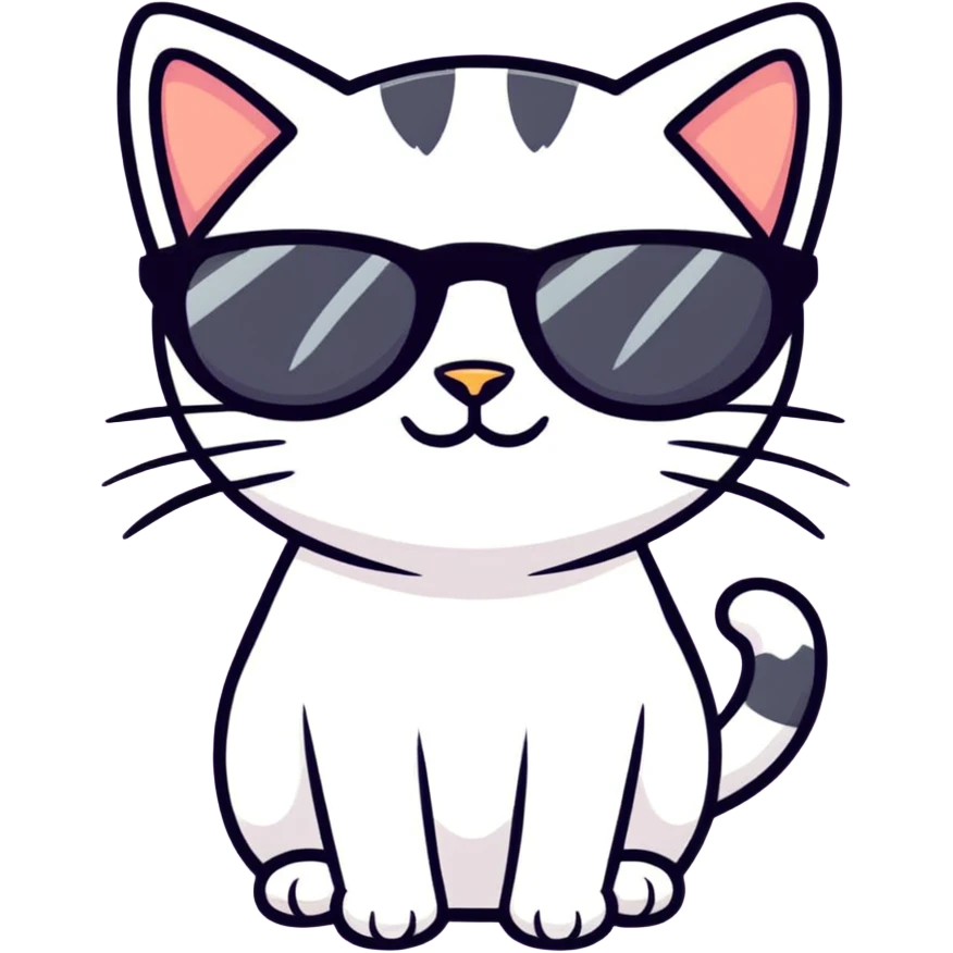 Cat with sunglasses emoji