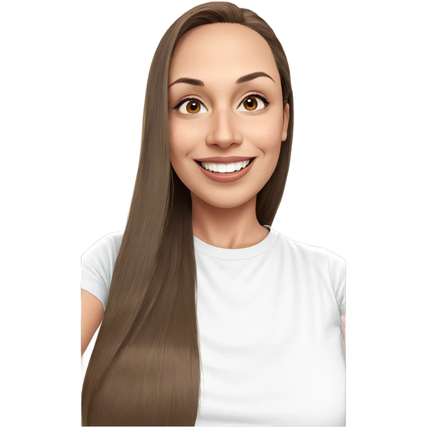 smiling person with brown hair emoji