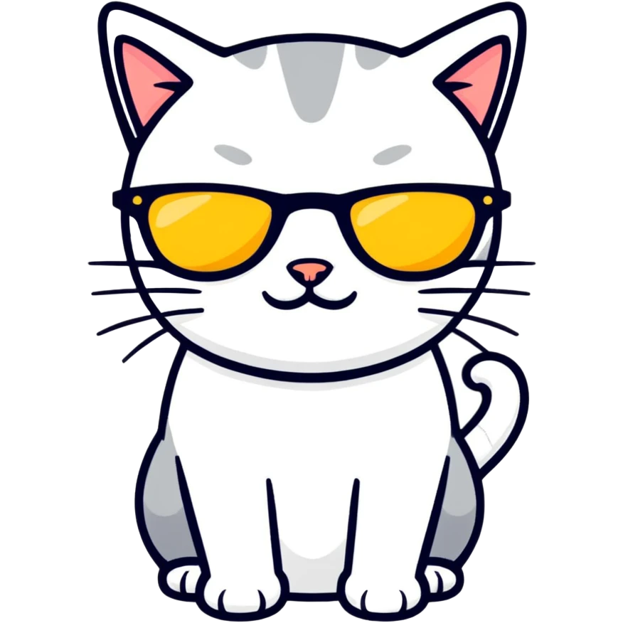 Cat with sunglasses emoji
