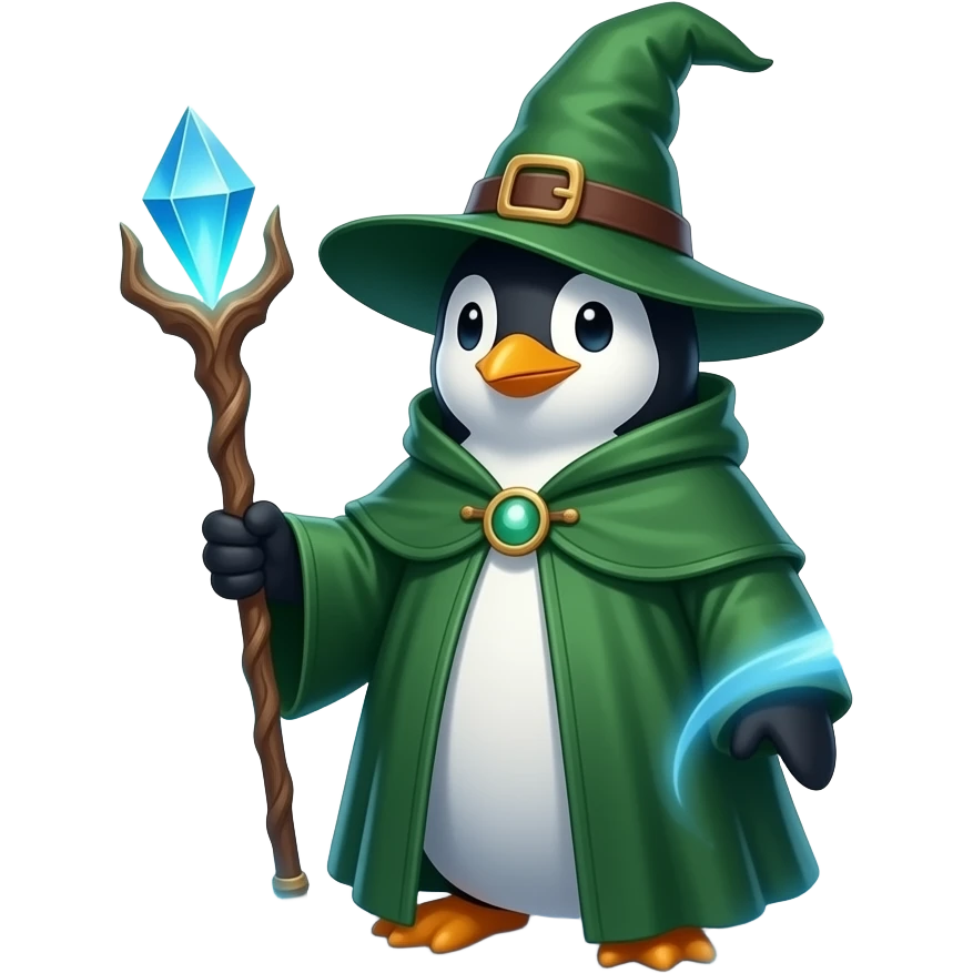 Penguin Wizard emoji