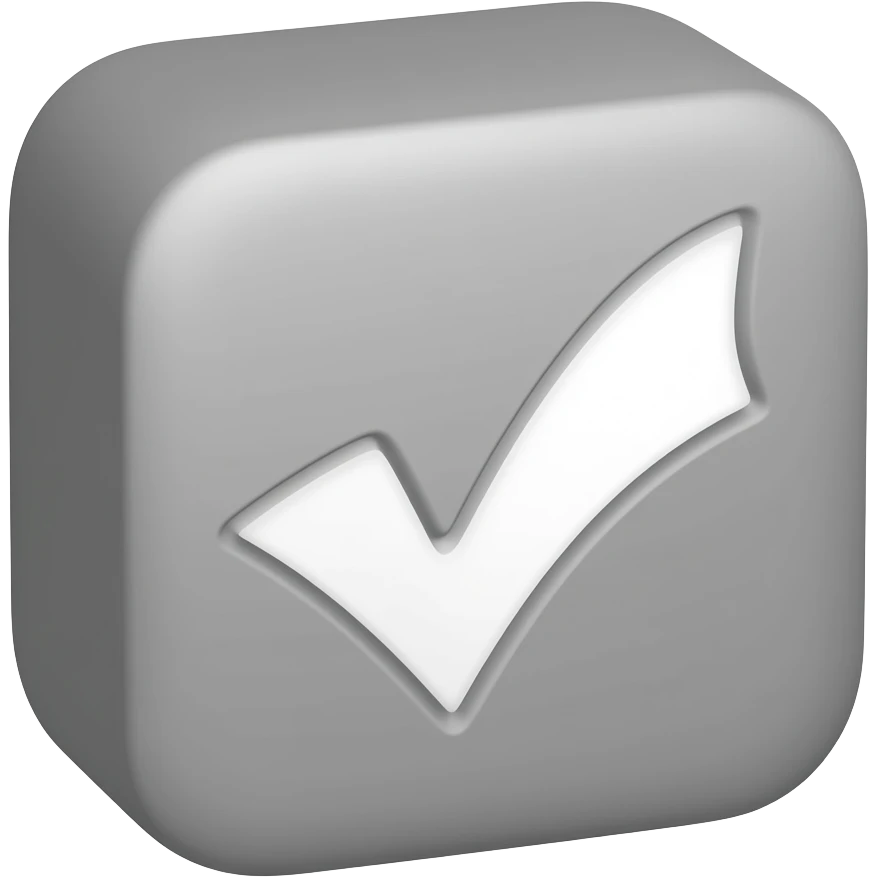 a cube with a checkmark in it emoji