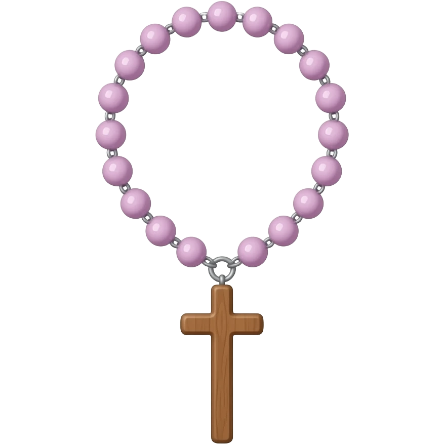 pink rosary emoji