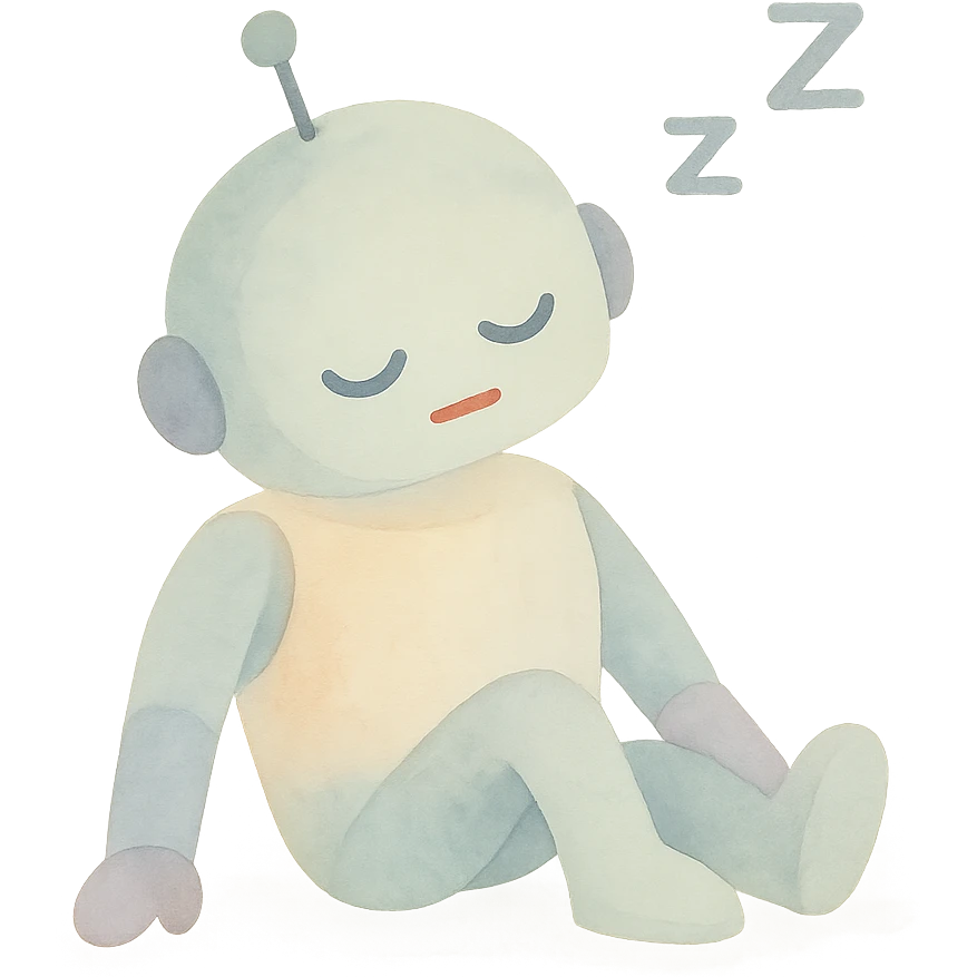sleeping robot emoji