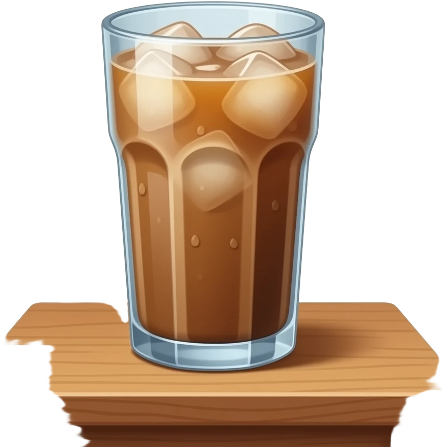 An iced latte emoji