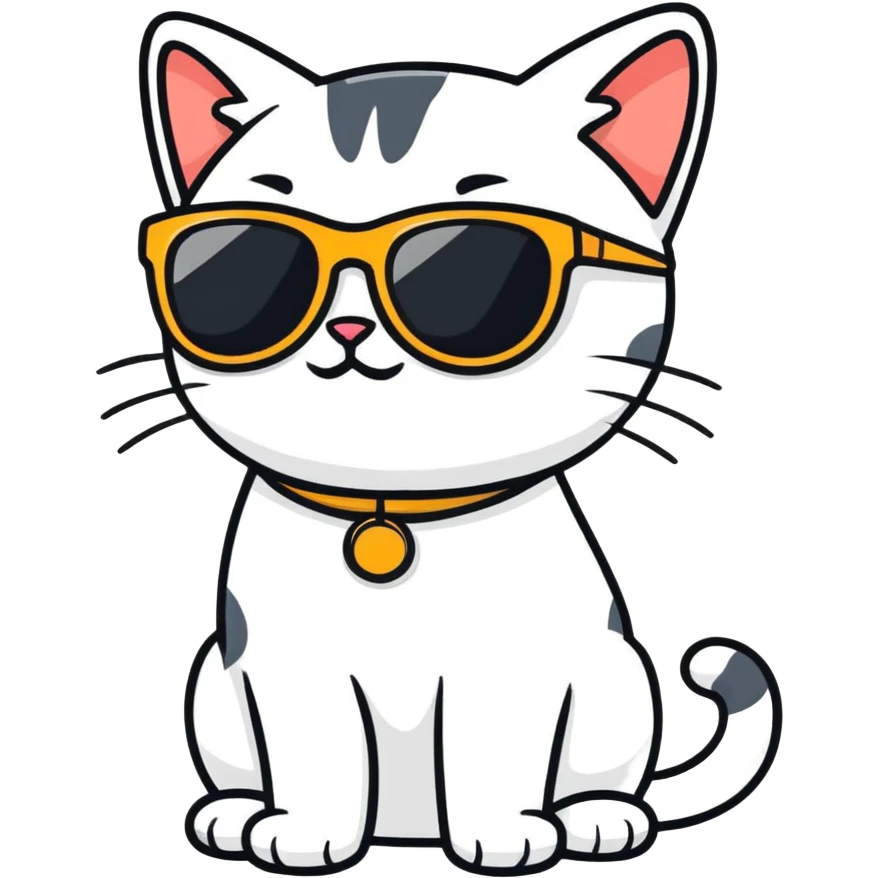 Cat with sunglasses emoji