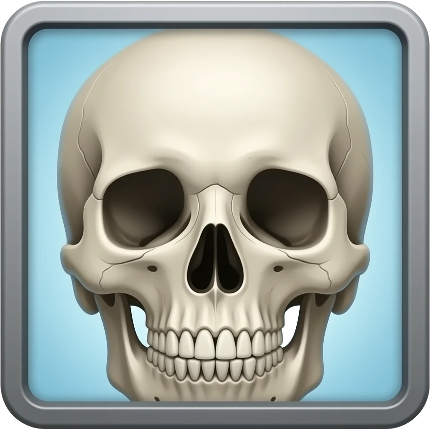 Skull painting towards the screen emoji