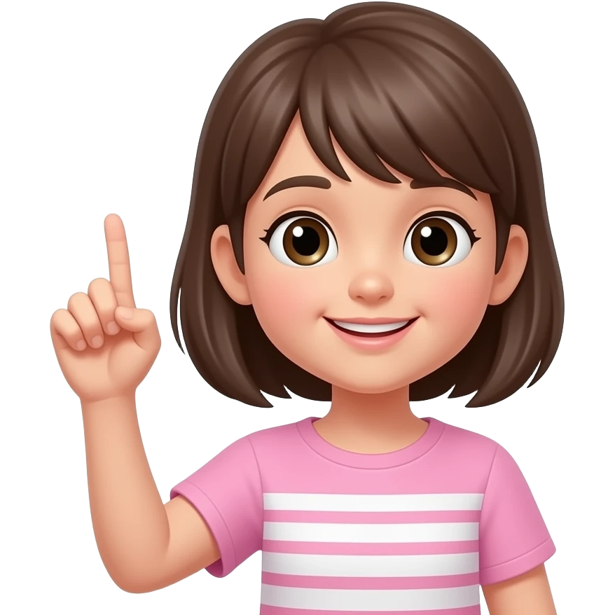 Girl doing 6 7 emoji
