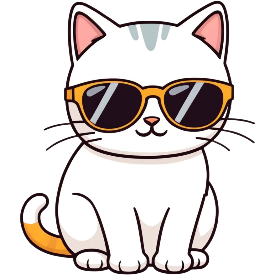 Cat with sunglasses emoji