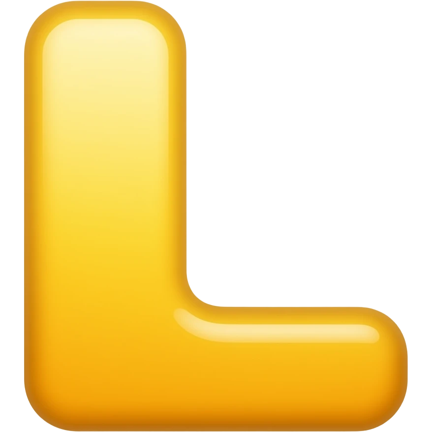 animated letter L in yellow emoji