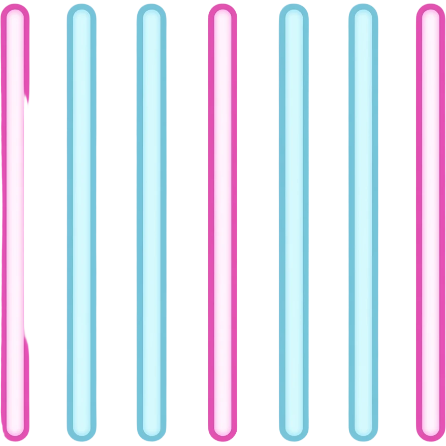 pink, blue and white glowing neon colored straight vertical lines emoji