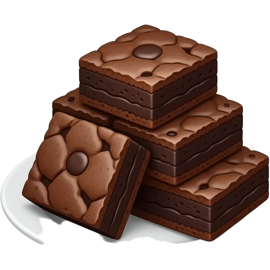 Brownies on the plate emoji