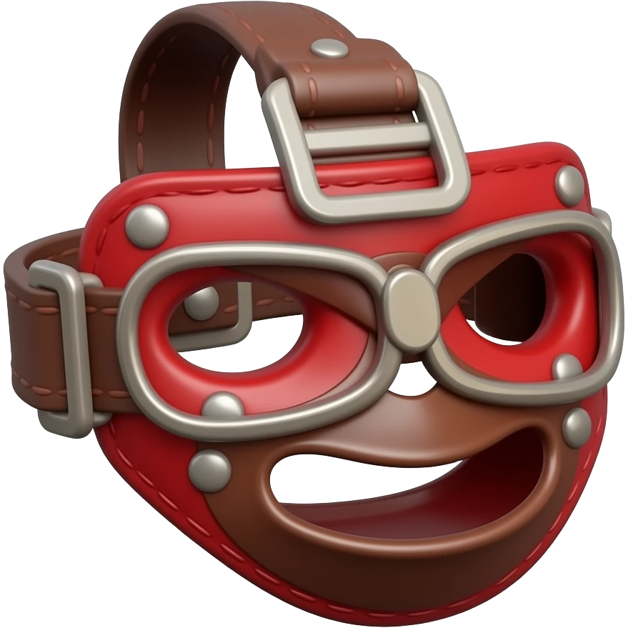 Leather red ball gag. emoji