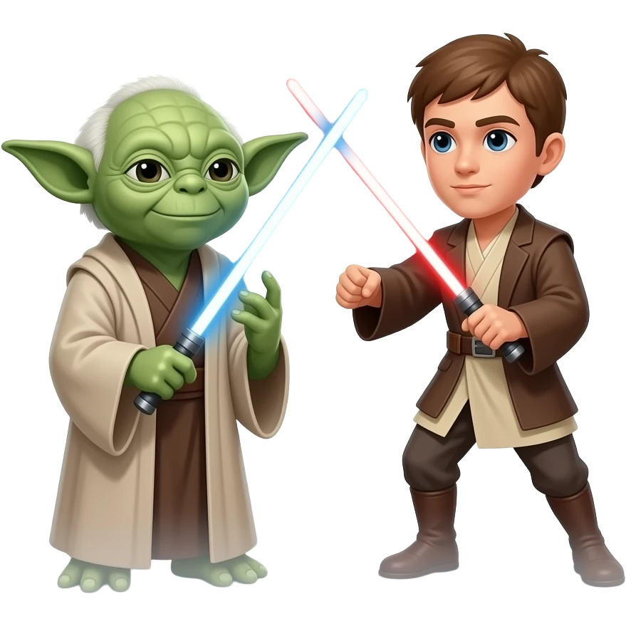 GRAND MASTER YODA TRAINING PADAWAN LEARNER anakin skywalker emoji