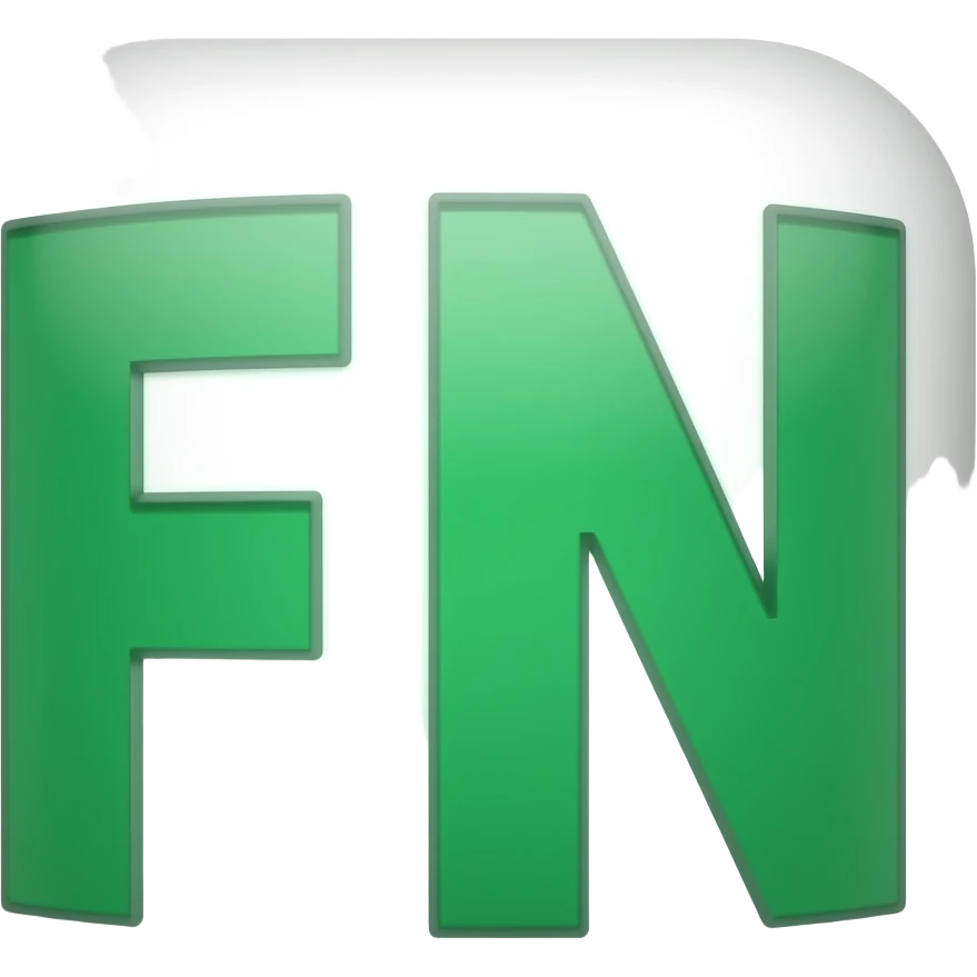 The words(green FN) emoji
