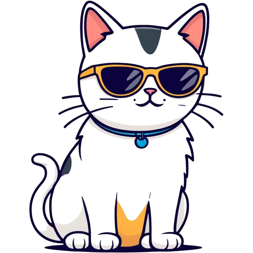 Cat with sunglasses emoji