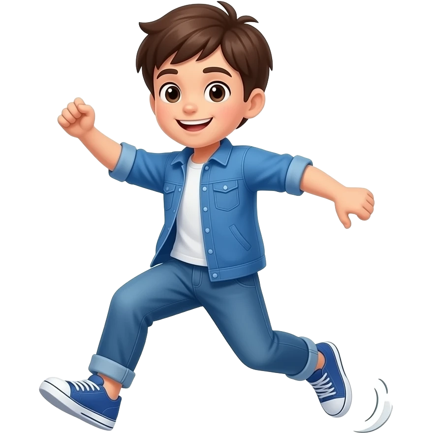.
Boy jumping emoji