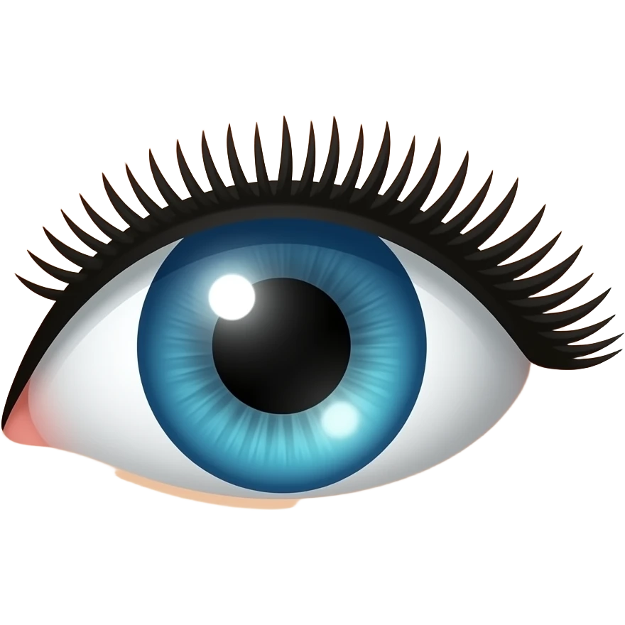 ojo con pestañas emoji