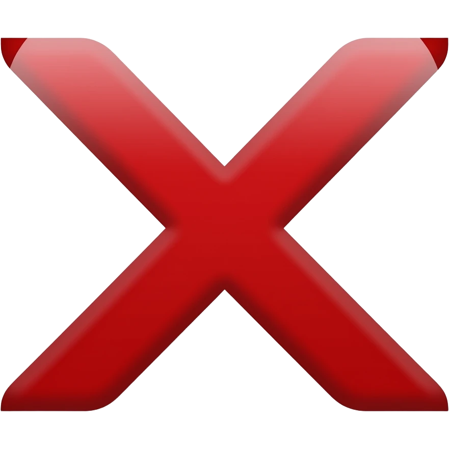 red x icon emoji