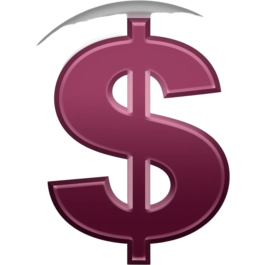 dark burgundt dollar emoji