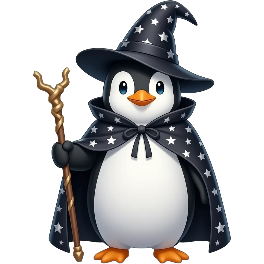 Penguin Wizard emoji
