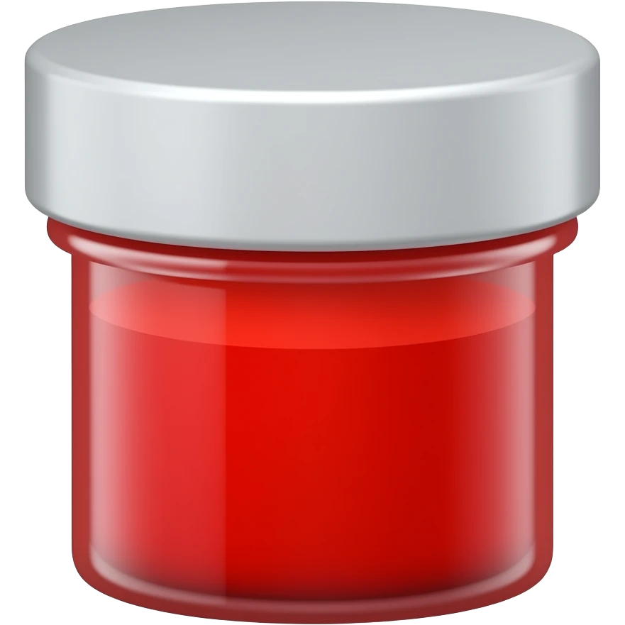red medicine with silver lid emoji