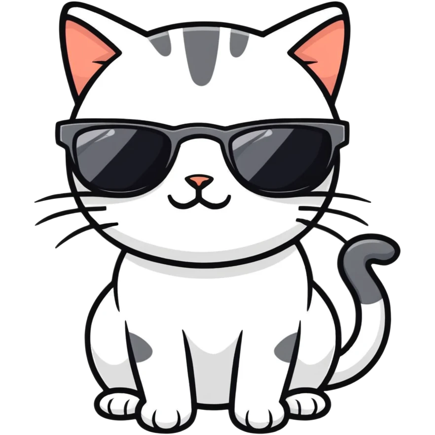 Cat with sunglasses emoji