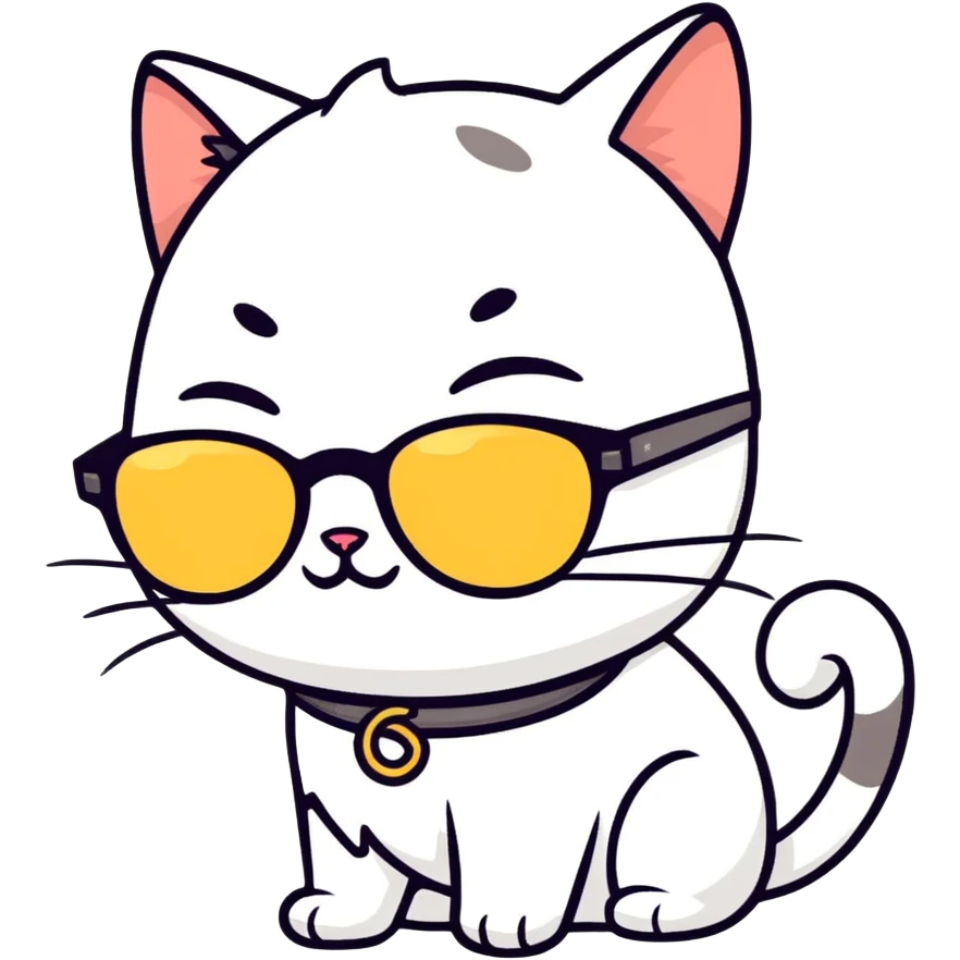 Cat with sunglasses emoji
