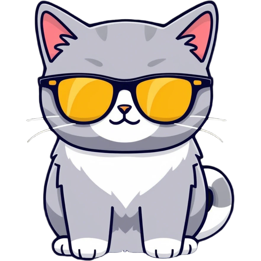 Cat with sunglasses emoji