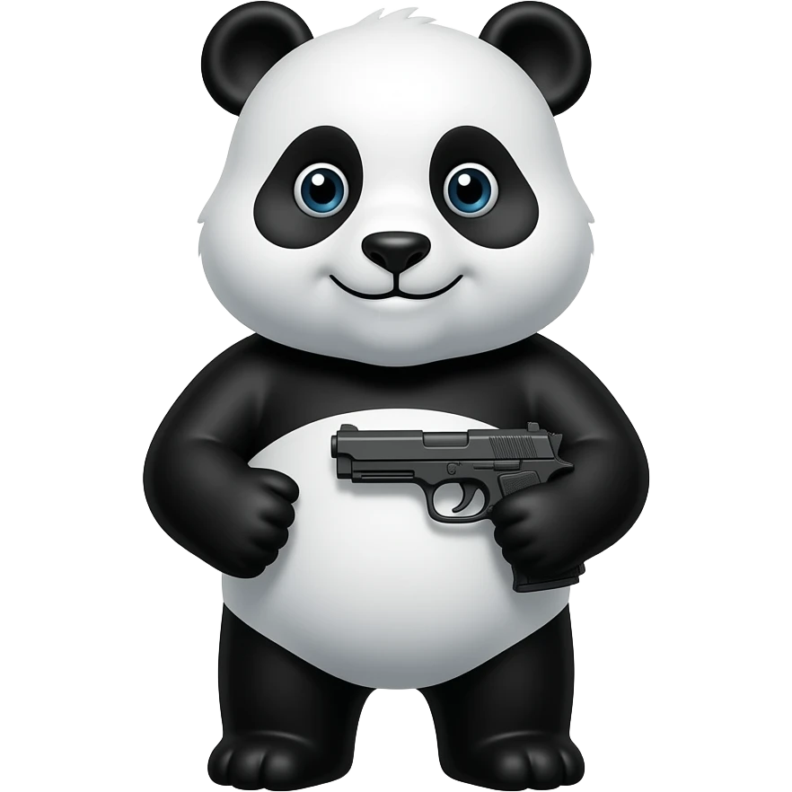 Panda con Glock emoji