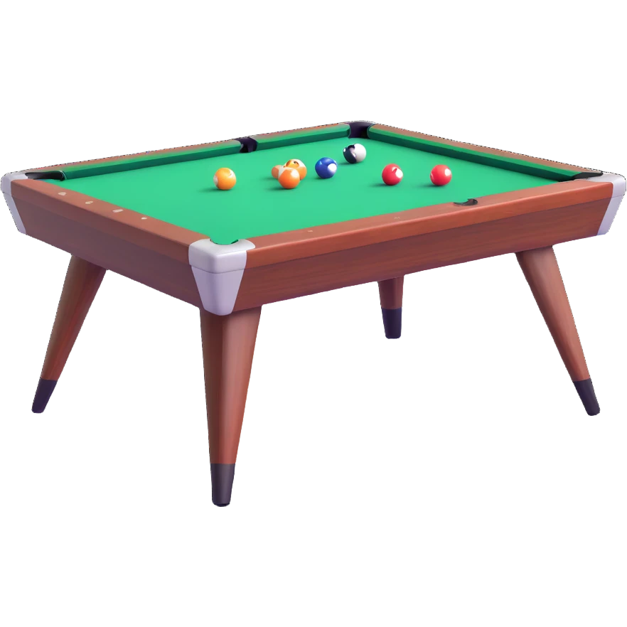 billiards table with triangle rack emoji