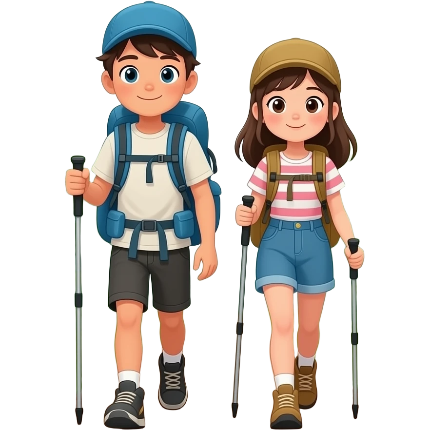 make the boy fair and girl pretty while trekking emoji
