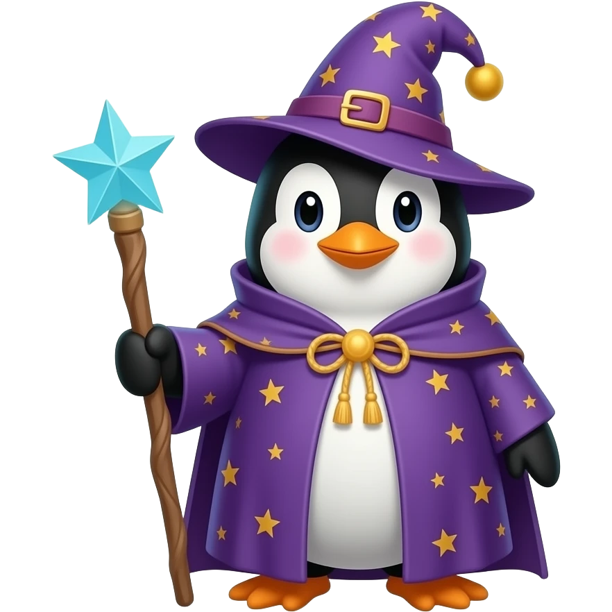 Penguin Wizard emoji