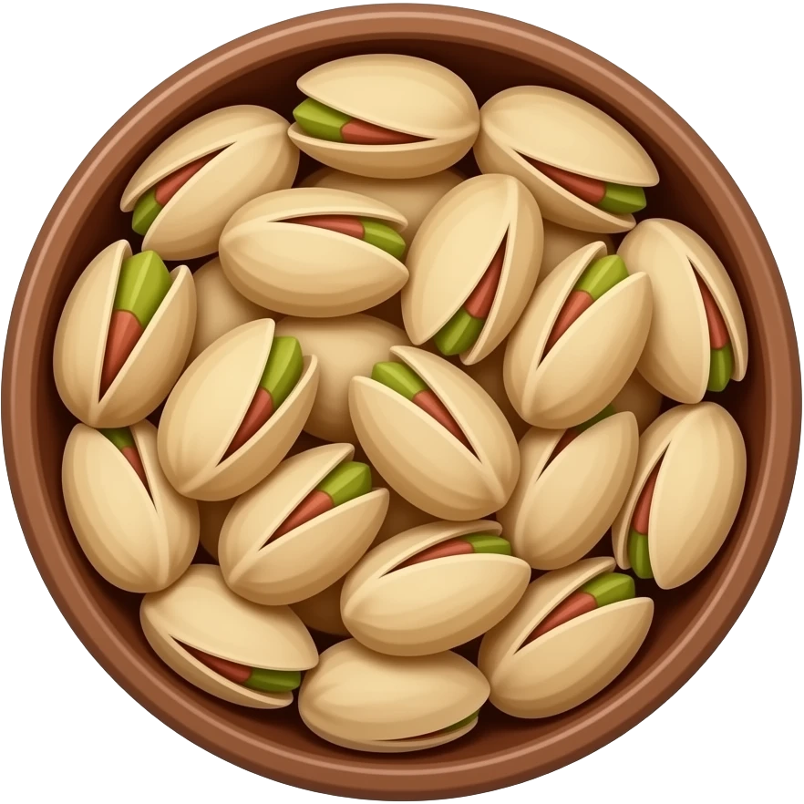 Bowl of un shelled pistachios emoji