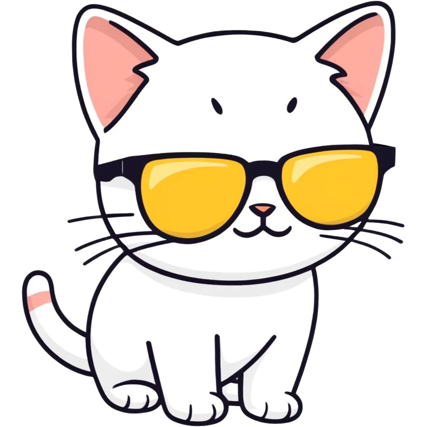 Cat with sunglasses emoji